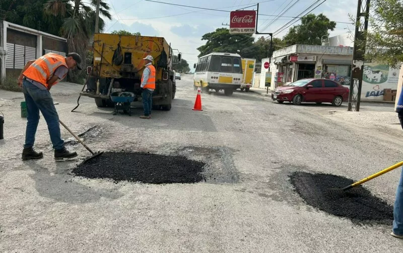 Mejora municipio de Victoria más de 17 mil m2 de calles averiadas