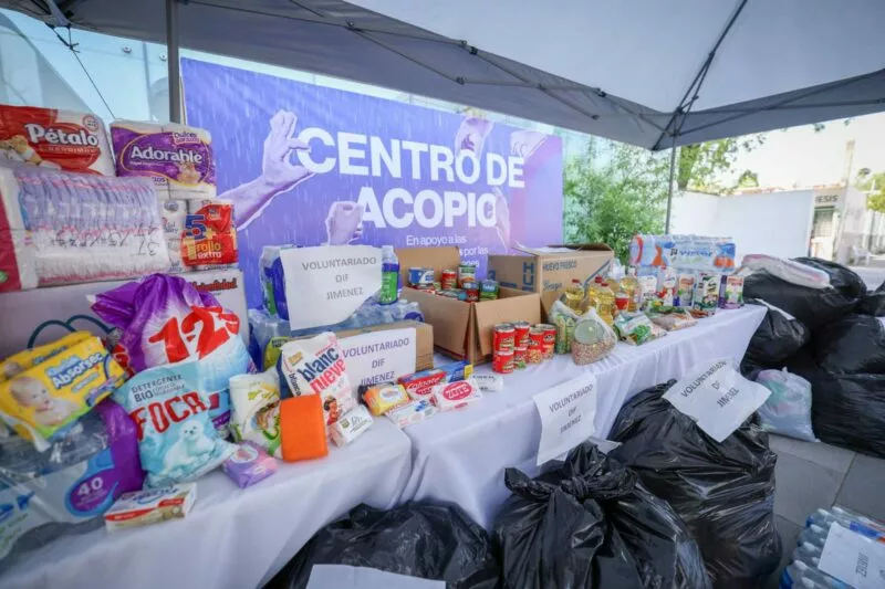 El DIF Tamaulipas colecta más de 17 toneladas de ayuda para damnificados