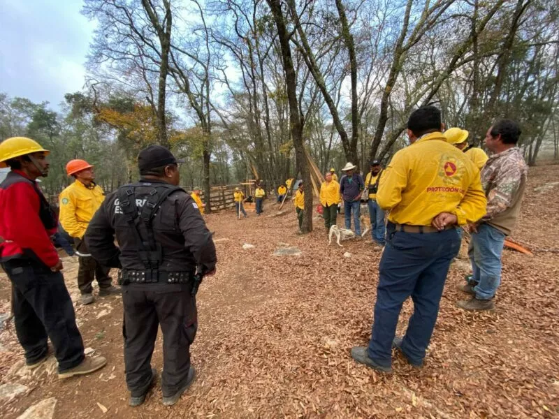 Guardia Estatal se suma a combatir el incendio forestal en la Biósfera El Cielo