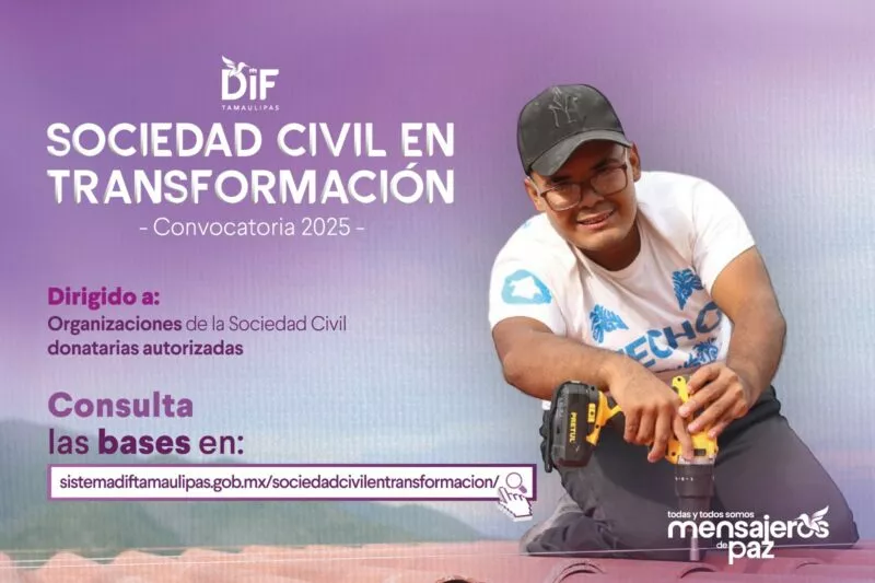 Convoca DIF Tamaulipas a participar en ‘Sociedad Civil en Transformación’