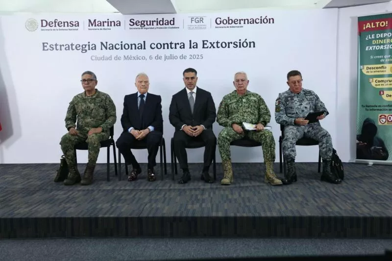 Gobierno de México lanza estrategia nacional de 5 ejes contra la extorsión
