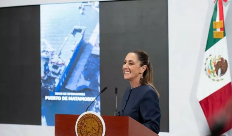 Reconoce Presidenta al Gobernador por construir nuevo Puerto del Norte