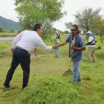 Supervisa alcalde trabajos de limpieza en las vialidades y en las áreas verdes