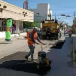 Atiende plan emergente de bacheo calles del centro de Ciudad Victoria