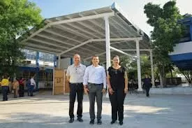 Con techumbre en escuela beneficia Gattás a estudiantes escuela primaria