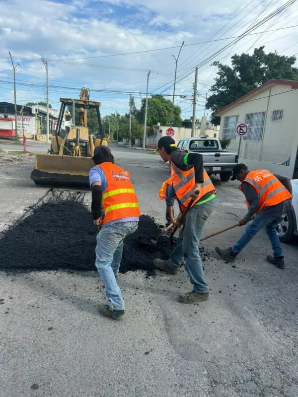 Aplica Municipio de Victoria plan de bacheo durante el fin de la semana