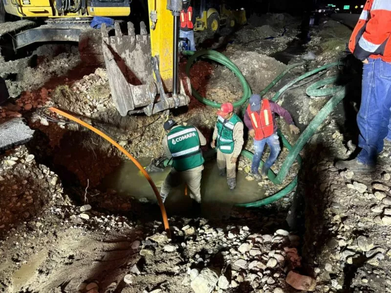 Suspenden suministro de agua potable en Victoria por accidente en acueducto