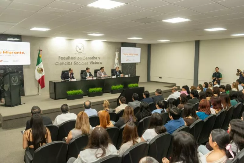 Exponen en la UAT conferencia con el tema ‘Voto migrante, elecciones 2027’