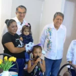 En enlace la presidenta Sheinbaum y  Américo Villarreal entregan viviendas