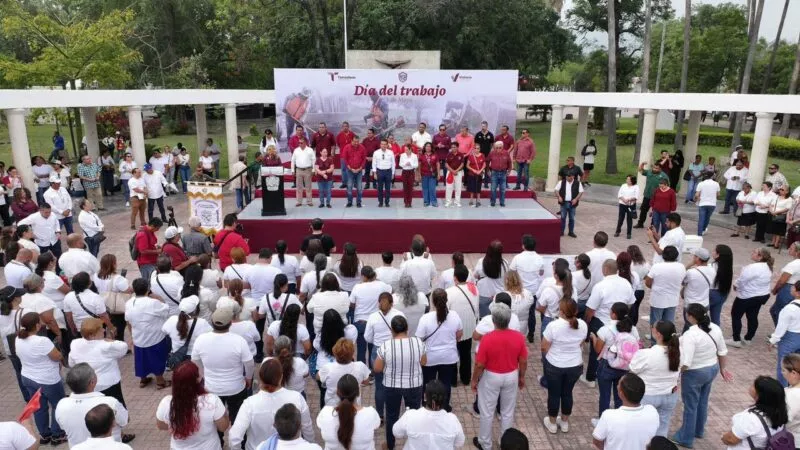 Fortalecen Gobierno y Sindicato de Victoria unidad en el Día del Trabajo