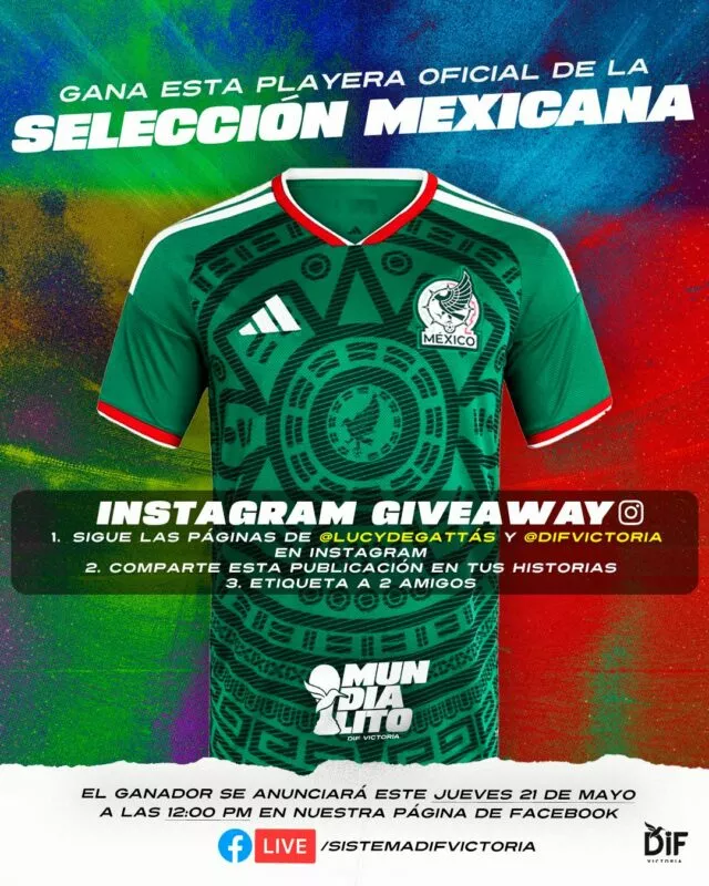 DIF Victoria sorteará la playera oficial de la Selección Mexicana