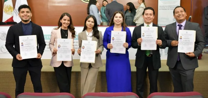 Alumnos de la UAT concluyen estancia en el Órgano de Administración Judicial