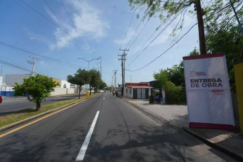 Fortalece Carmen Lilia la movilidad en corredor comercial de Nuevo Laredo